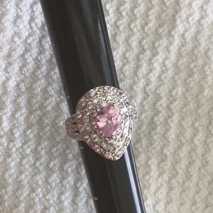 Pink Sapphire Diamond Cocktail Ring💗